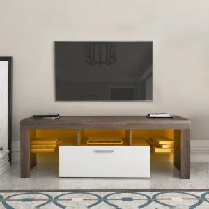 20 minutes quick assembly brown simple modern TV cabinet Floor cabinet Floor TV wall cabinet Brown   white modern TV bracket
