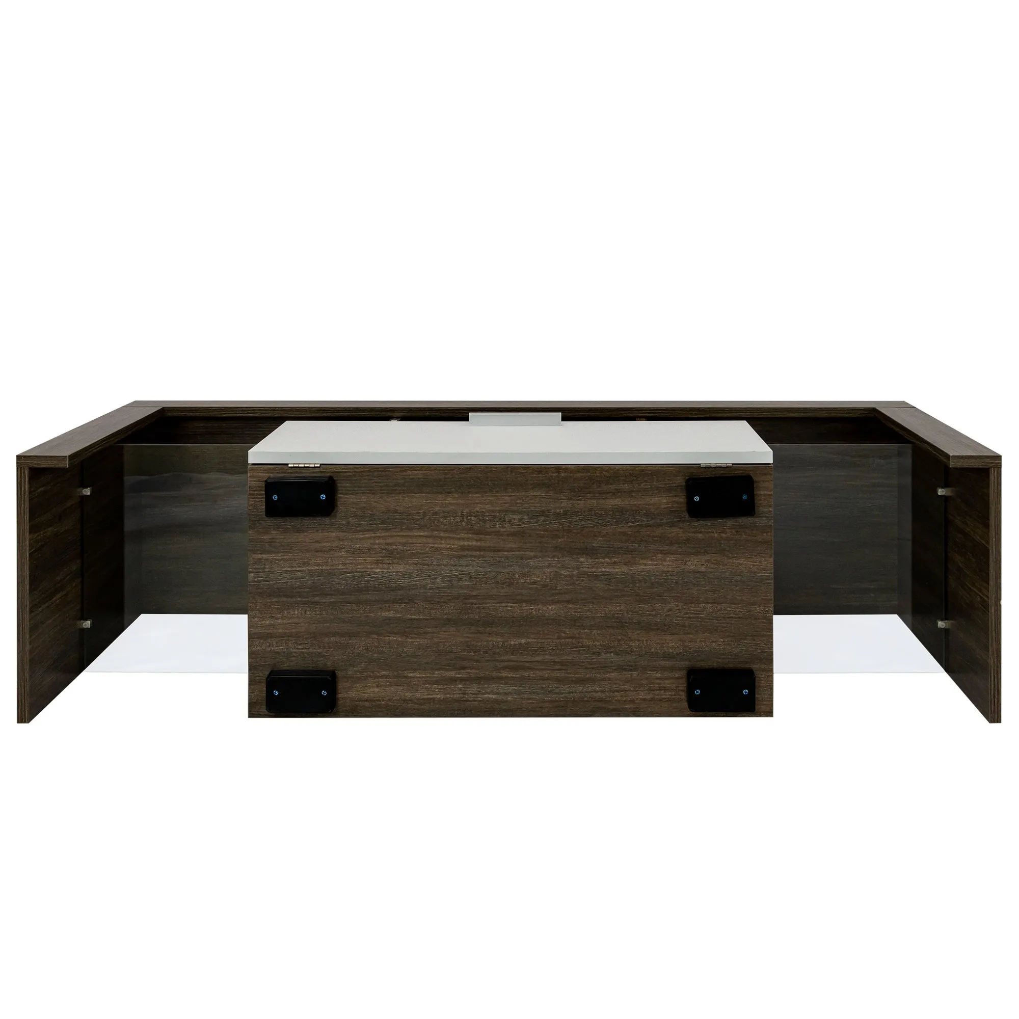20 minutes quick assembly brown simple modern TV cabinet Floor cabinet Floor TV wall cabinet Brown   white modern TV bracket