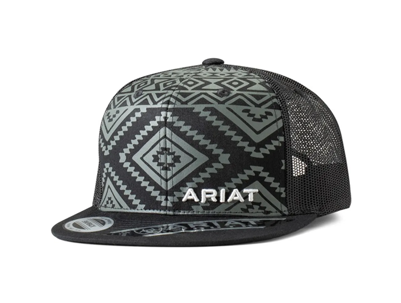 Arit M&F Kid's Flat Bill Aztec Black Cap