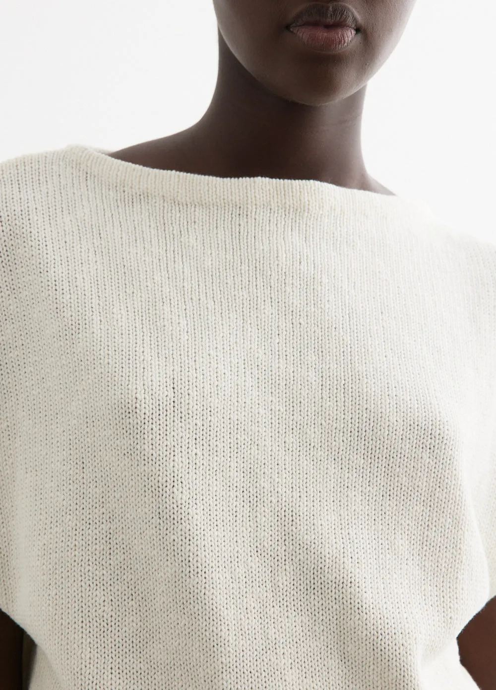 Boatneck Cap Sleeve Knit