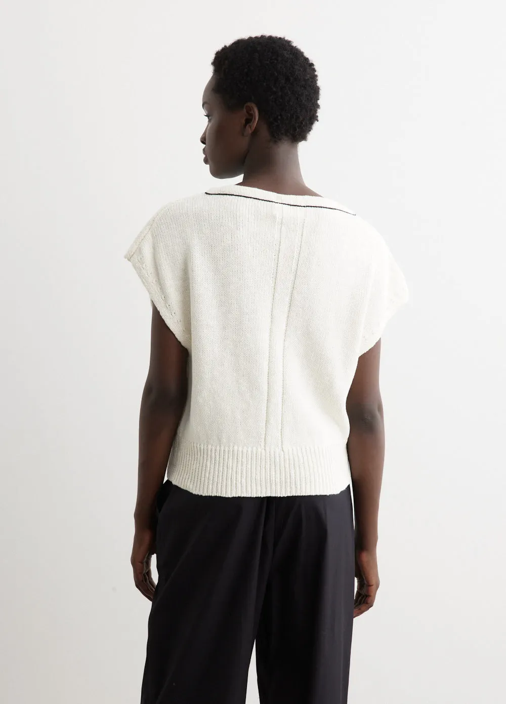 Boatneck Cap Sleeve Knit