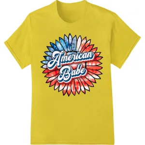 Bold Patriotic 'American Babe' DTF Print Heat Transfer Bold Patriotic 'American Babe' DTF Print Heat Transfer