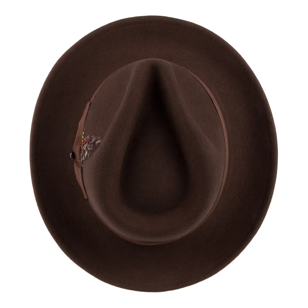 Crushable C-Crown Fedora Brown Wholesale Pack