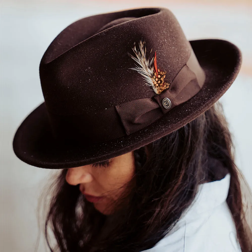 Crushable C-Crown Fedora Brown Wholesale Pack