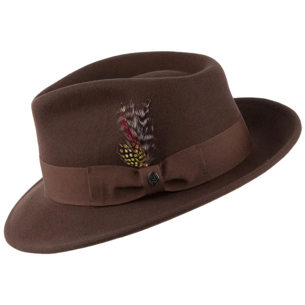 Crushable C-Crown Fedora Brown Wholesale Pack