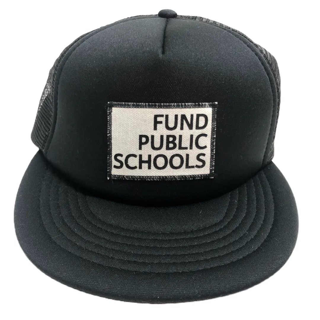 Fund Public Schools Foam Trucker Hat - Black and White
