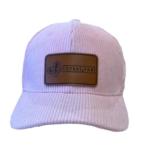 Hats Cutest Fan Corduroy Adjustable Cap With Leather Patch