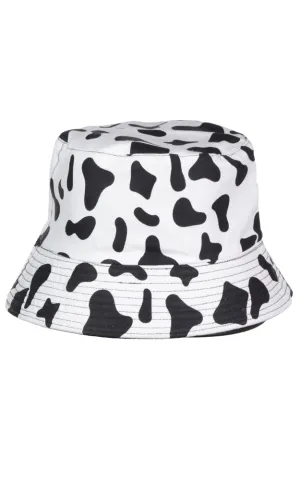 JH878 Reversible Cow Print Cotton Bucket Hat