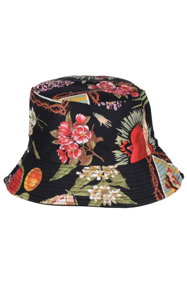 JH880 Reversible Multi Print Cotton Bucket Hat
