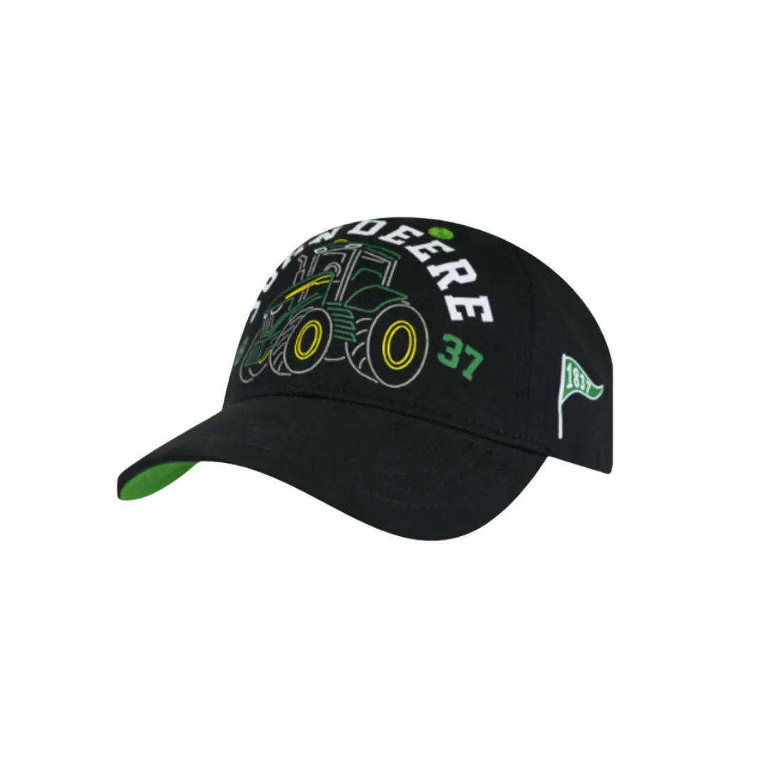 John Deere Kid's Tractor Baseball Black Cap