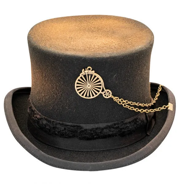 Kenny K - "The Jester" Distressed Steam Punk Top Hat