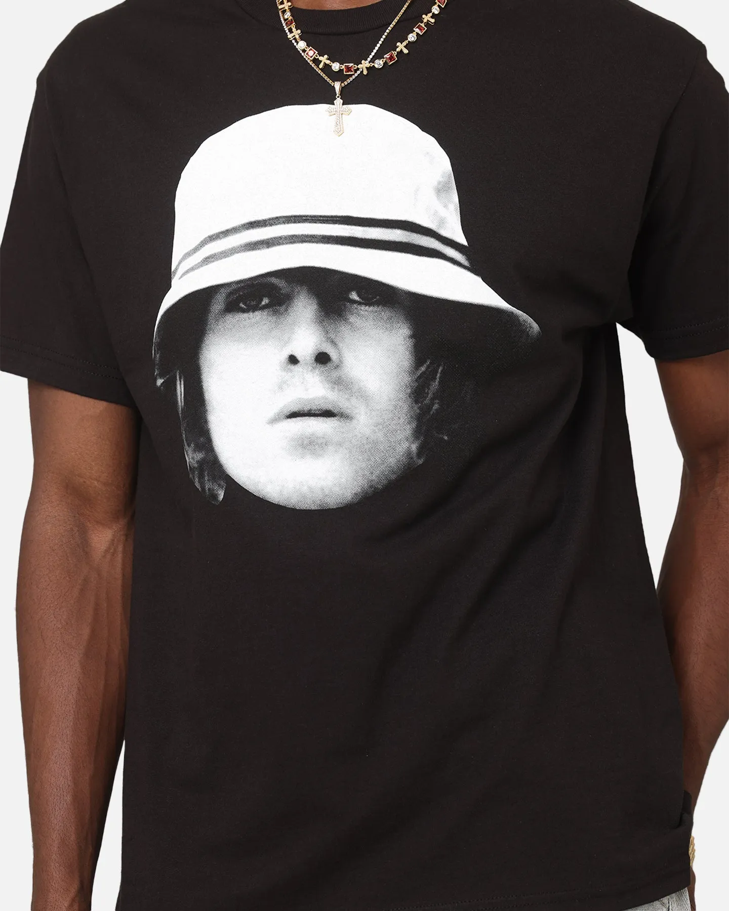 Liam Gallagher Bucket Hat T-Shirt Black
