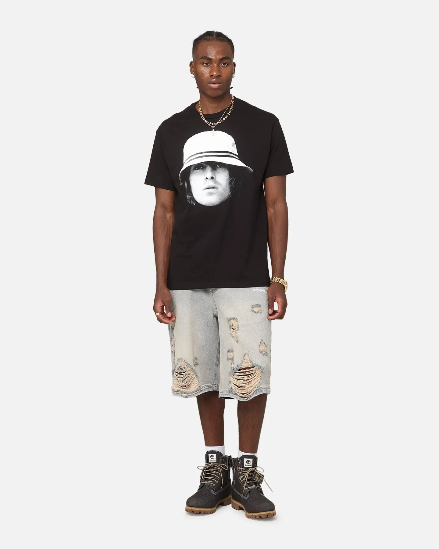 Liam Gallagher Bucket Hat T-Shirt Black