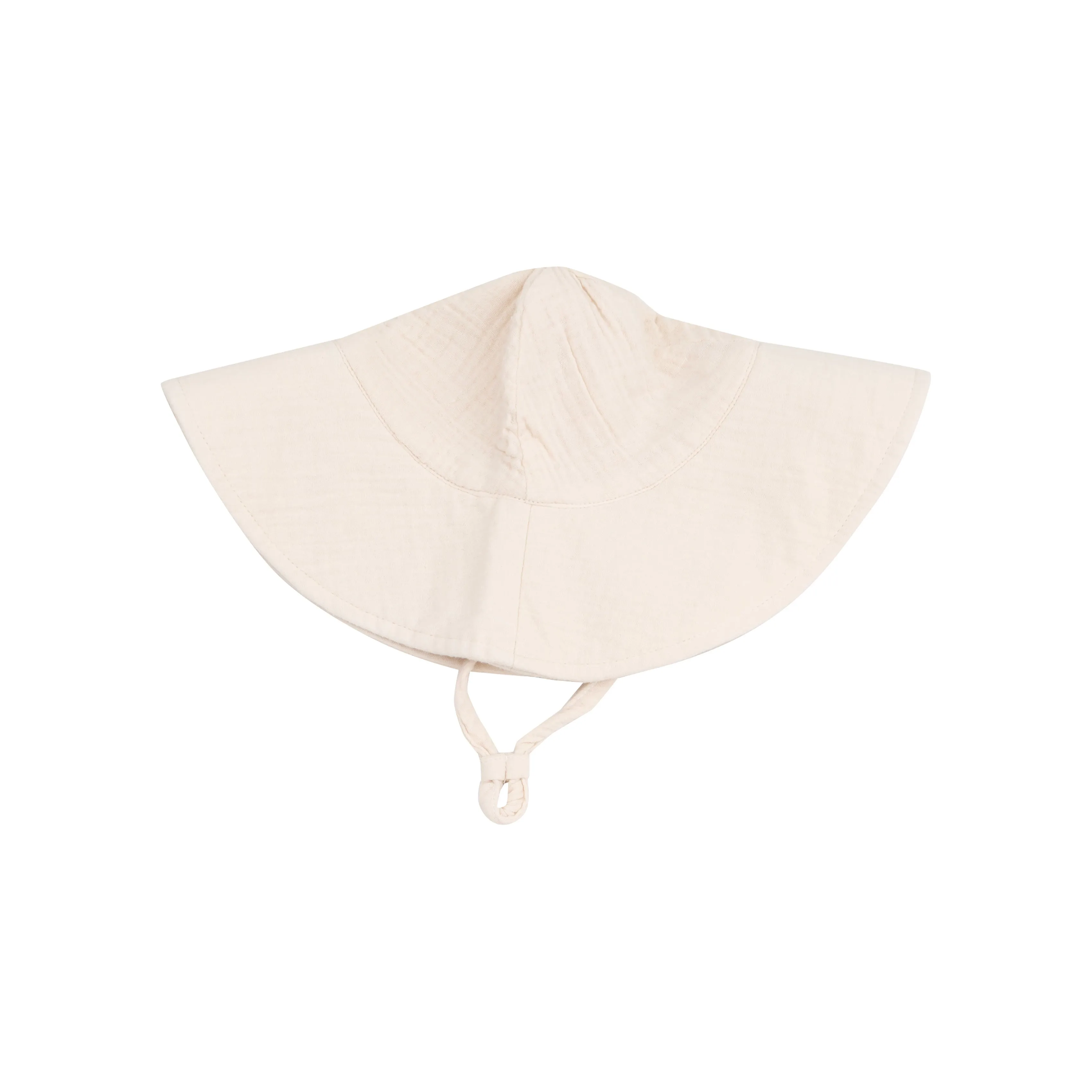 Muslin White Swan Wide Brim Sunhat