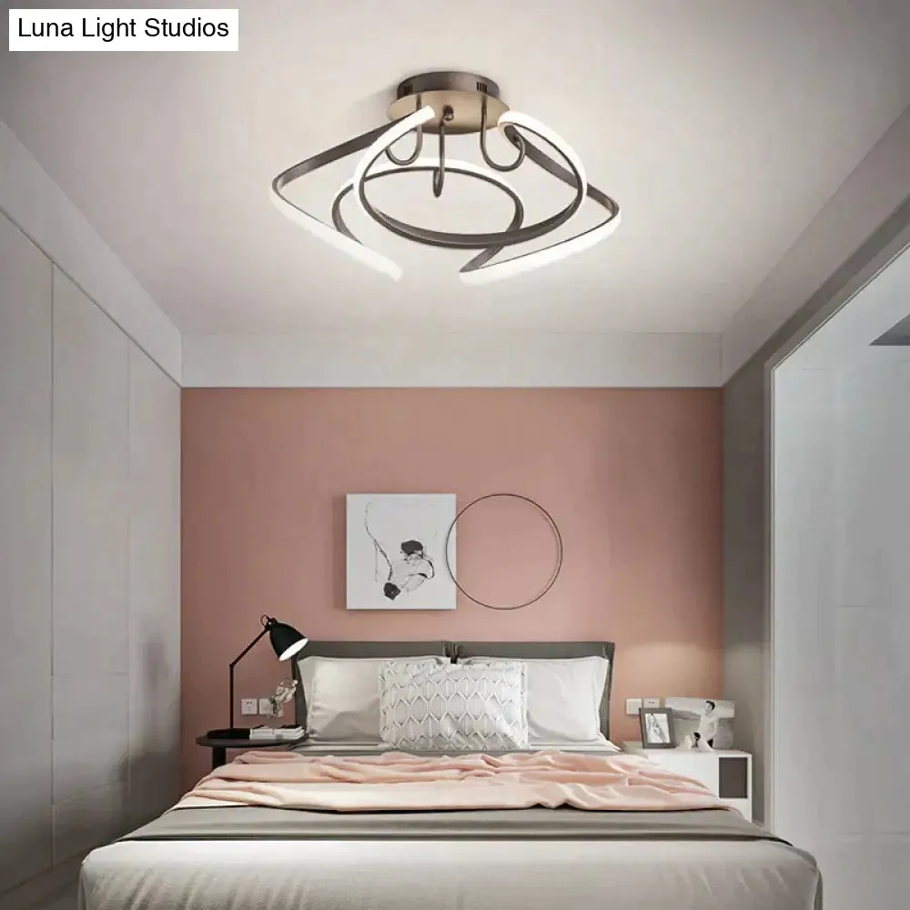 New Modern Simple Led Bedroom Ceiling Lamp