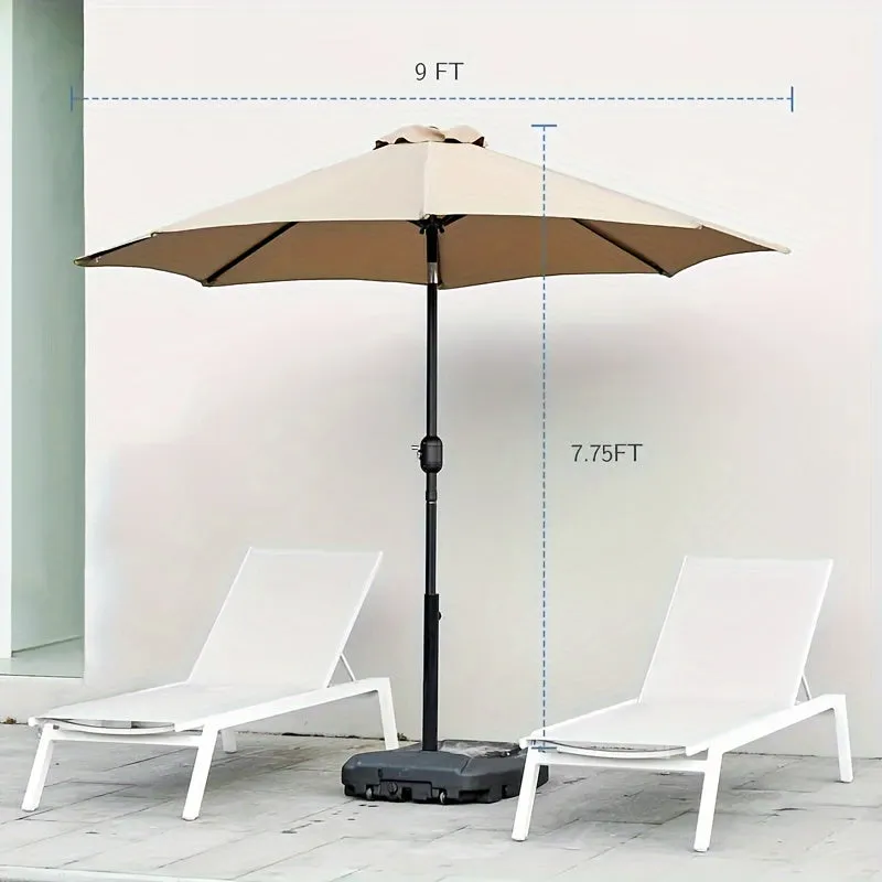 Outdoor Patio Umbrella, 8 Iron Umbrella Ribs, Robust Metal Construction, Sunburn Protection, Waterproof, Classics Color Matching, Suitable For Various Outdoor Scenes