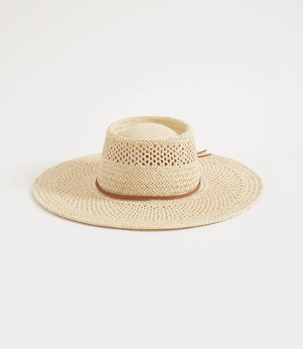 Peekaboo Weave Gambler Straw Hat