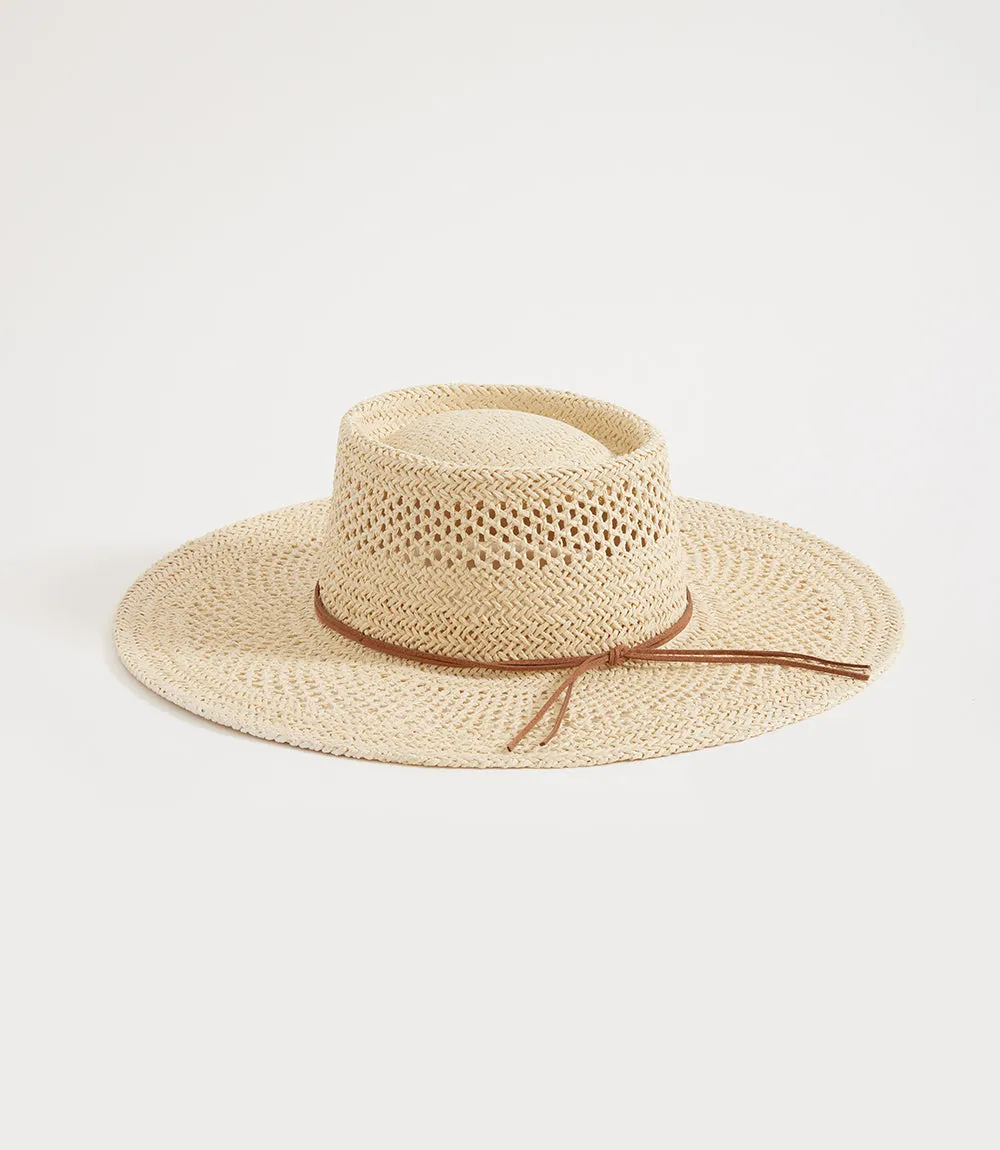 Peekaboo Weave Gambler Straw Hat