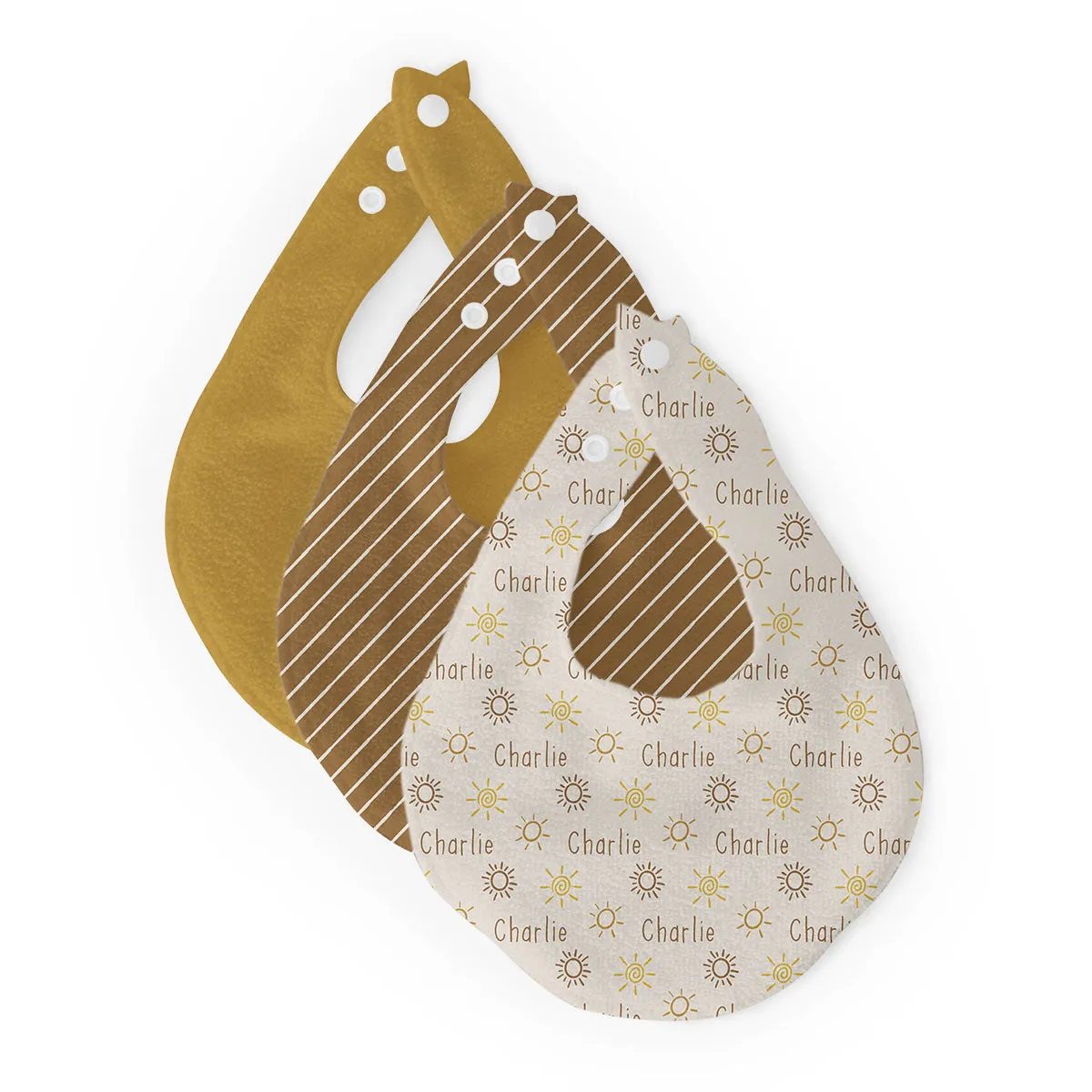 Personalized Bib Set | Rustic Sunshine