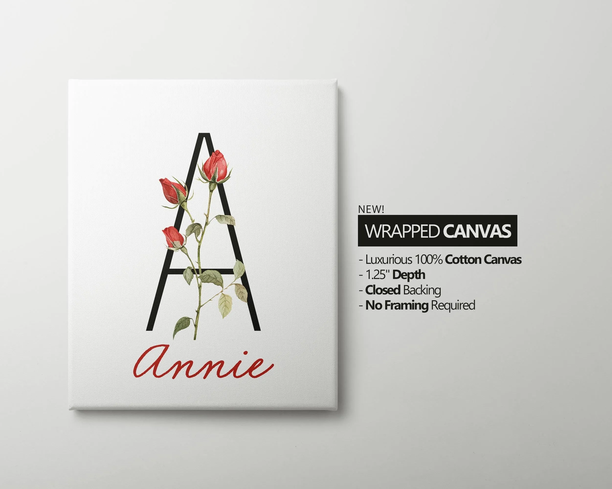 Personalized Set of 3 Red Rose Flower Art Prints, Wall Art, Bloom Bouquet, Nursery Decor, Play Room, Baby Room Ideas