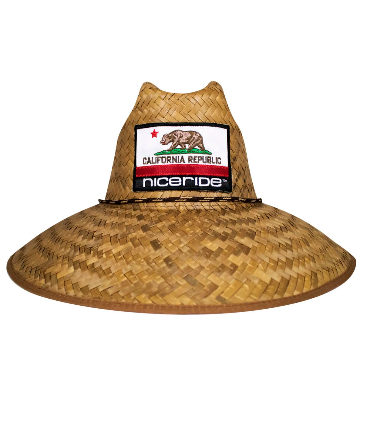 "CALIFORNIA FLAG" STRAW SUN HAT - UNISEX BEACH HAT
