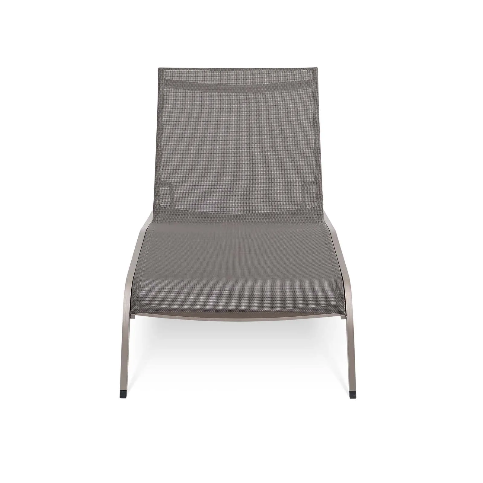 Savannah Mesh Chaise Outdoor Patio Aluminum Lounge Chair Gray EEI-3721-GRY