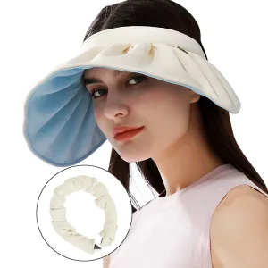 Sidiou Group Anniou 2 in 1 Anti UV Sun Hats Headbands Womens Sun Visor Cap UPF50  Summer Foldable Headband Flexible Quick Dry Portable Wide Brim Caps