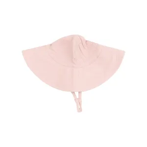Solid Muslin Rose Smoke Wide Brim Sunhat