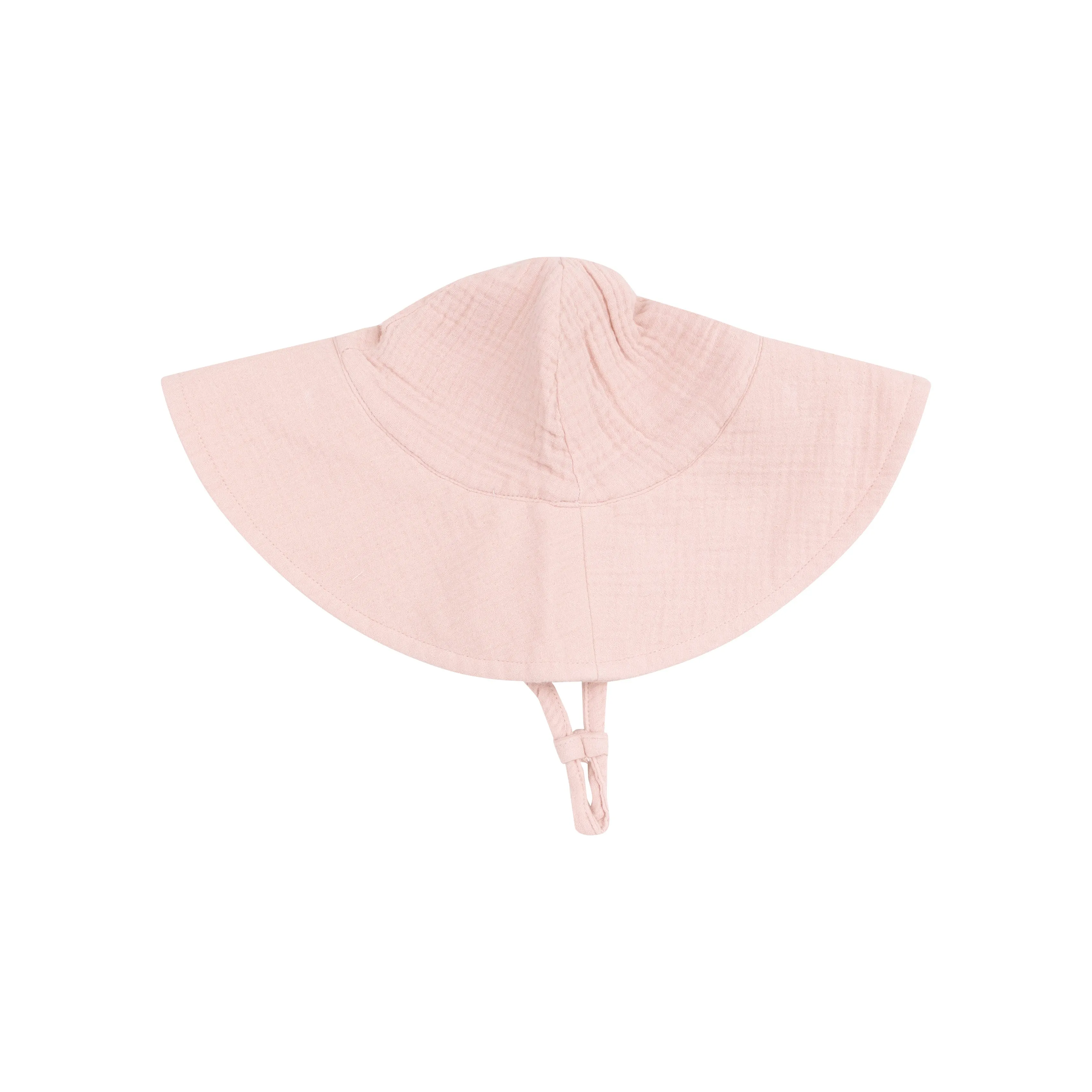 Solid Muslin Rose Smoke Wide Brim Sunhat
