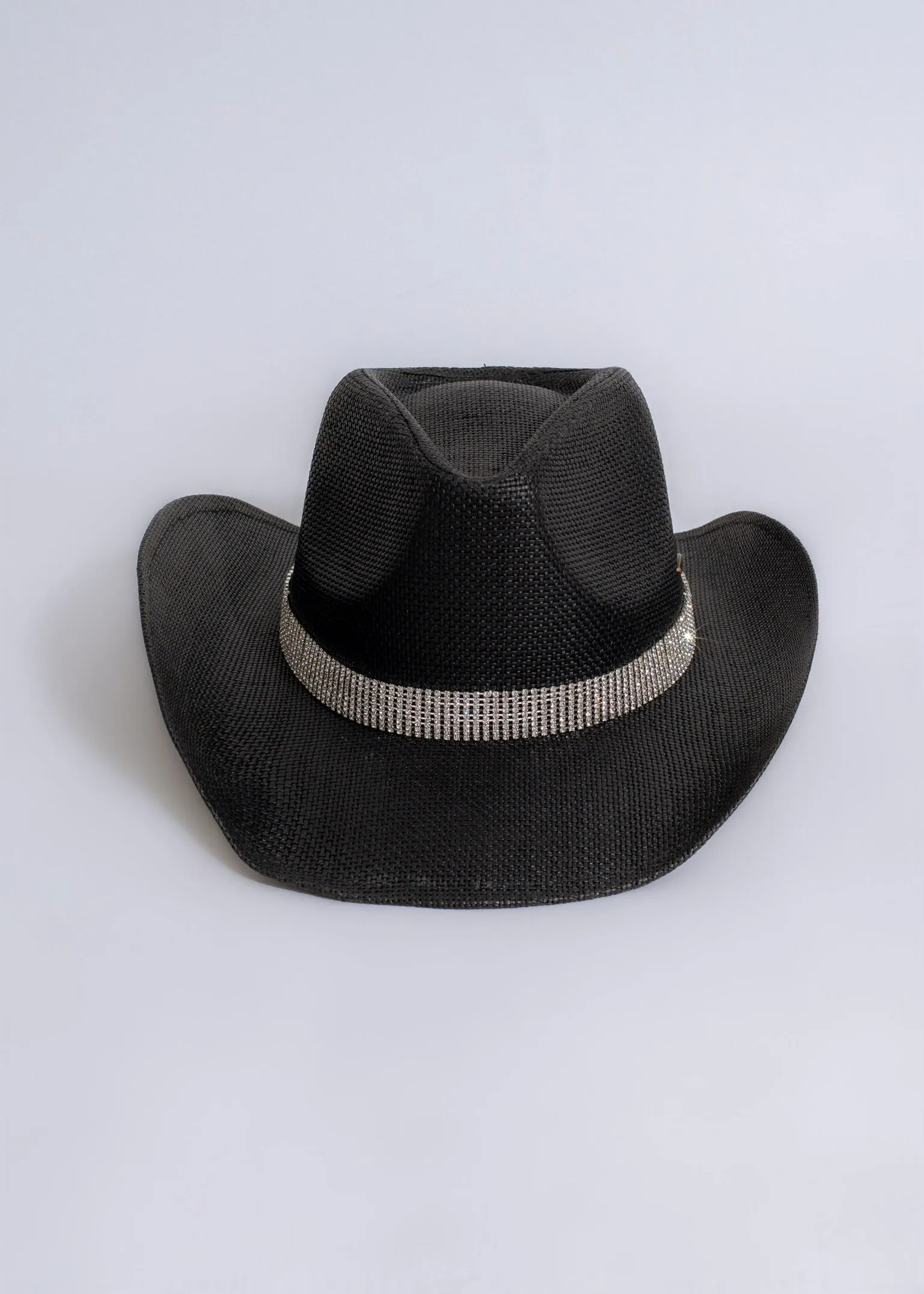 Sunset Glamour Rhinestones Cowboy Hat Black