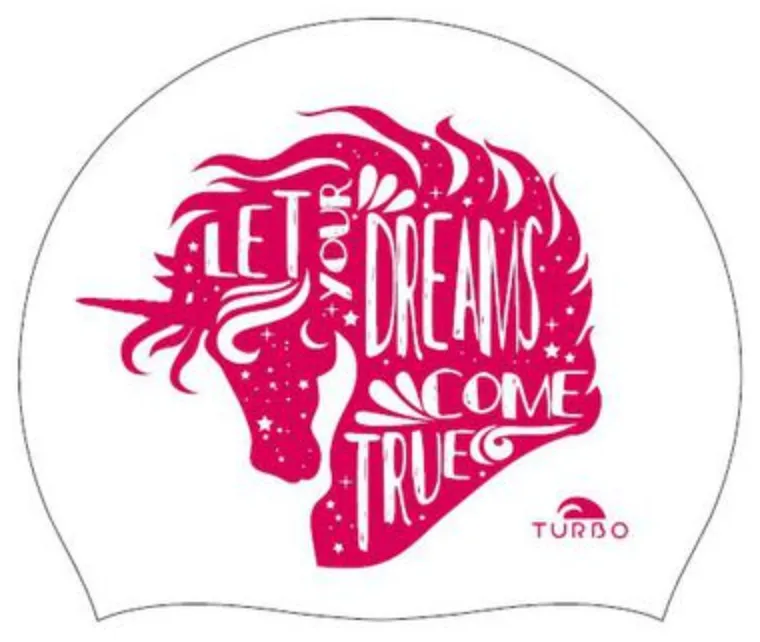 Swimming Cap - Suede Silicone Adult - Dream Cornio (White)