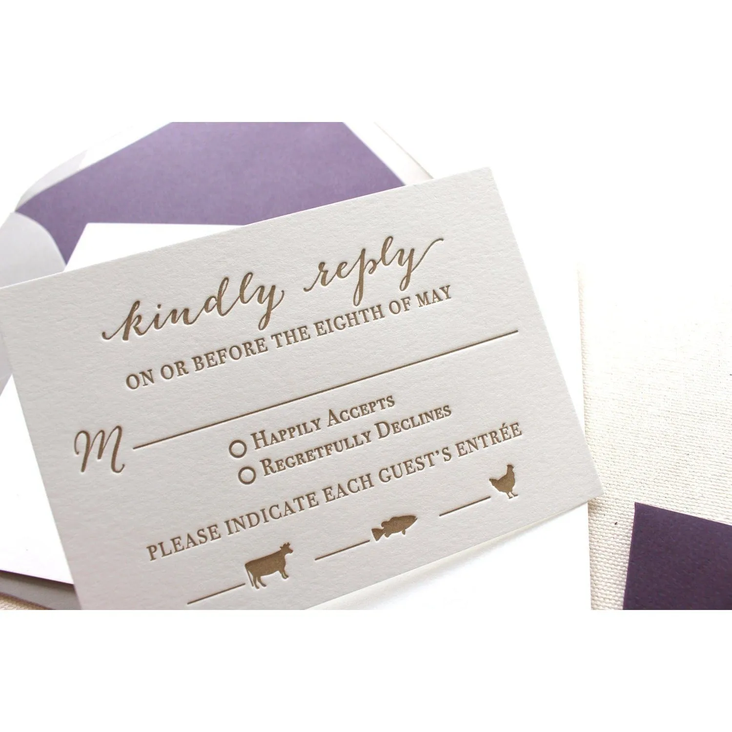 The Wildflower Suite - Letterpress Wedding Invitations