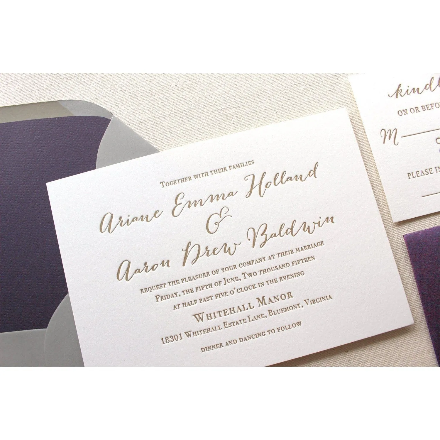 The Wildflower Suite - Letterpress Wedding Invitations