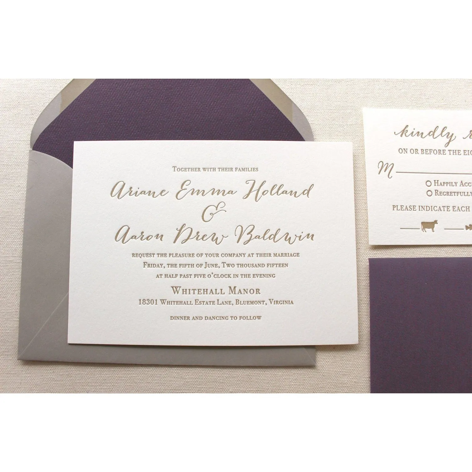 The Wildflower Suite - Letterpress Wedding Invitations