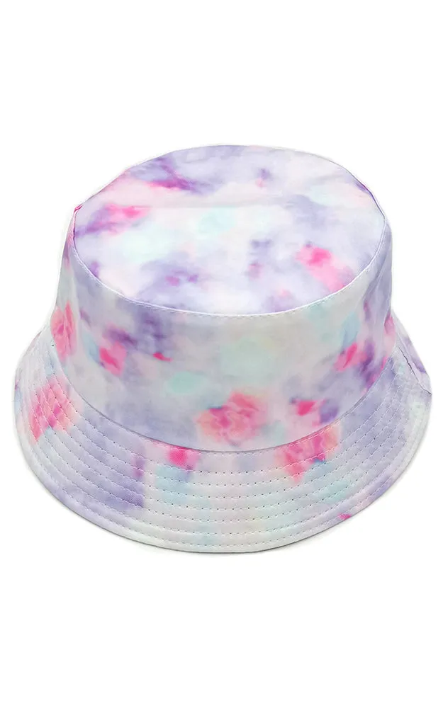 WHU210104 Reversible Tie Dyed Print Cotton Bucket Hat