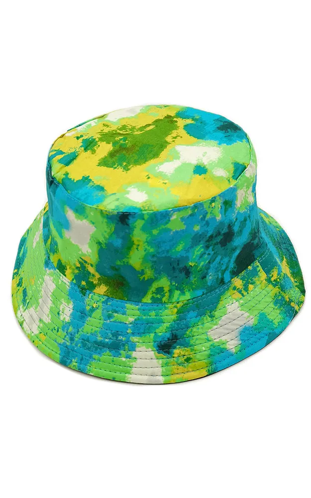 WHU210104 Reversible Tie Dyed Print Cotton Bucket Hat