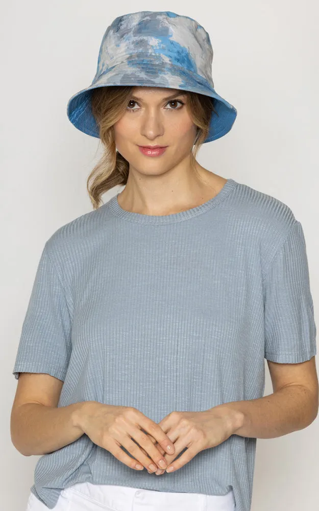 WHU210104 Reversible Tie Dyed Print Cotton Bucket Hat