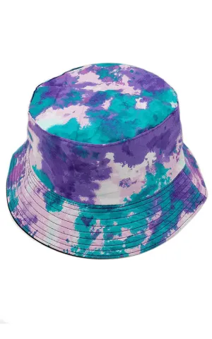 WHU210104 Reversible Tie Dyed Print Cotton Bucket Hat